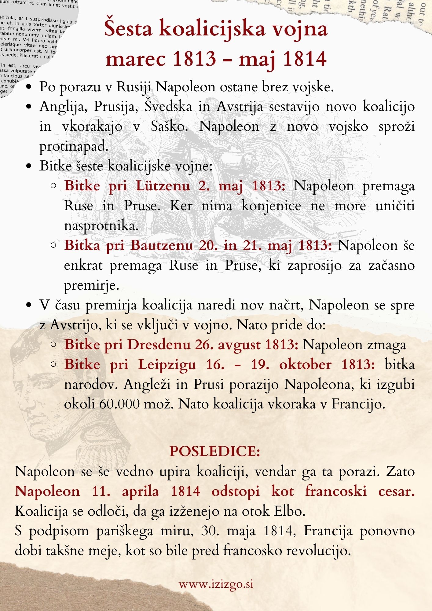 Šesta koalicijska vojna - povzetek